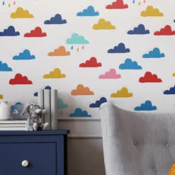 Joules Multicolour Rainbow Cloud Smooth Wallpaper -Prime Paint Shop joules multicolour rainbow cloud smooth wallpaper5011583527261 21i bq