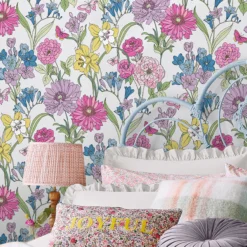 Laura Ashley Gilly Multicolour Floral Smooth Wallpaper -Prime Paint Shop laura ashley gilly multicolour floral smooth wallpaper5011583545876 21i bq