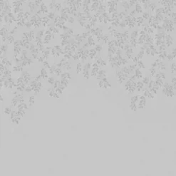 Laura Ashley Lockwood Grey Leaves Smooth Wallpaper