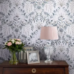 Laura Ashley Parterre Off White & Seaspray Damask Smooth Wallpaper -Prime Paint Shop laura ashley parterre off white seaspray damask smooth wallpaper5011583468595 21i bq