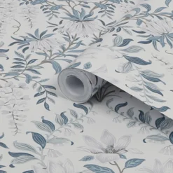 Laura Ashley Parterre Off White & Seaspray Damask Smooth Wallpaper -Prime Paint Shop laura ashley parterre off white seaspray damask smooth wallpaper5011583468595 36c bq