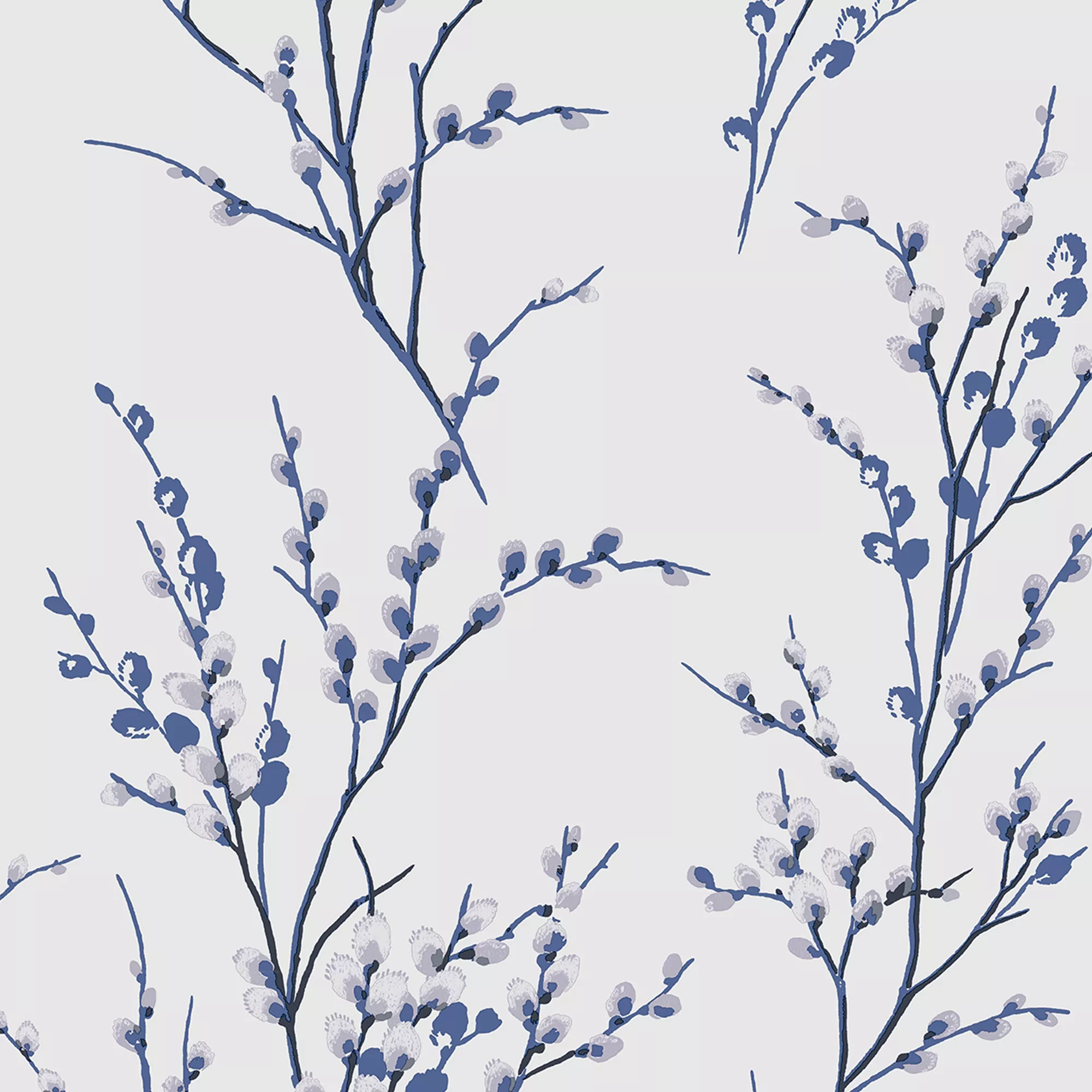 Laura Ashley Willow Midnight & Off White Floral Smooth Wallpaper 3 Laura Ashley Willow Midnight & Off White Floral Smooth Wallpaper