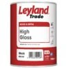 Leyland Trade Black Gloss Metal & Wood Paint, 750ml -Prime Paint Shop leyland trade black gloss metal wood paint 750ml5010426773032 02c bq