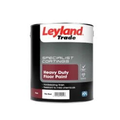 Prime Paint Shop 21 Leyland Trade Heavy Duty Tile Red Satinwood Floor Paint, 5L