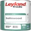 Leyland Trade Pure Brilliant White Satinwood Metal & Wood Paint, 5L