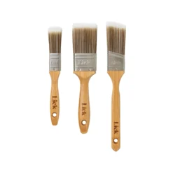 Lick Flagged Tip Paint Brush, Pack Of 3 - Sizes 1F, 1.5F, 2F