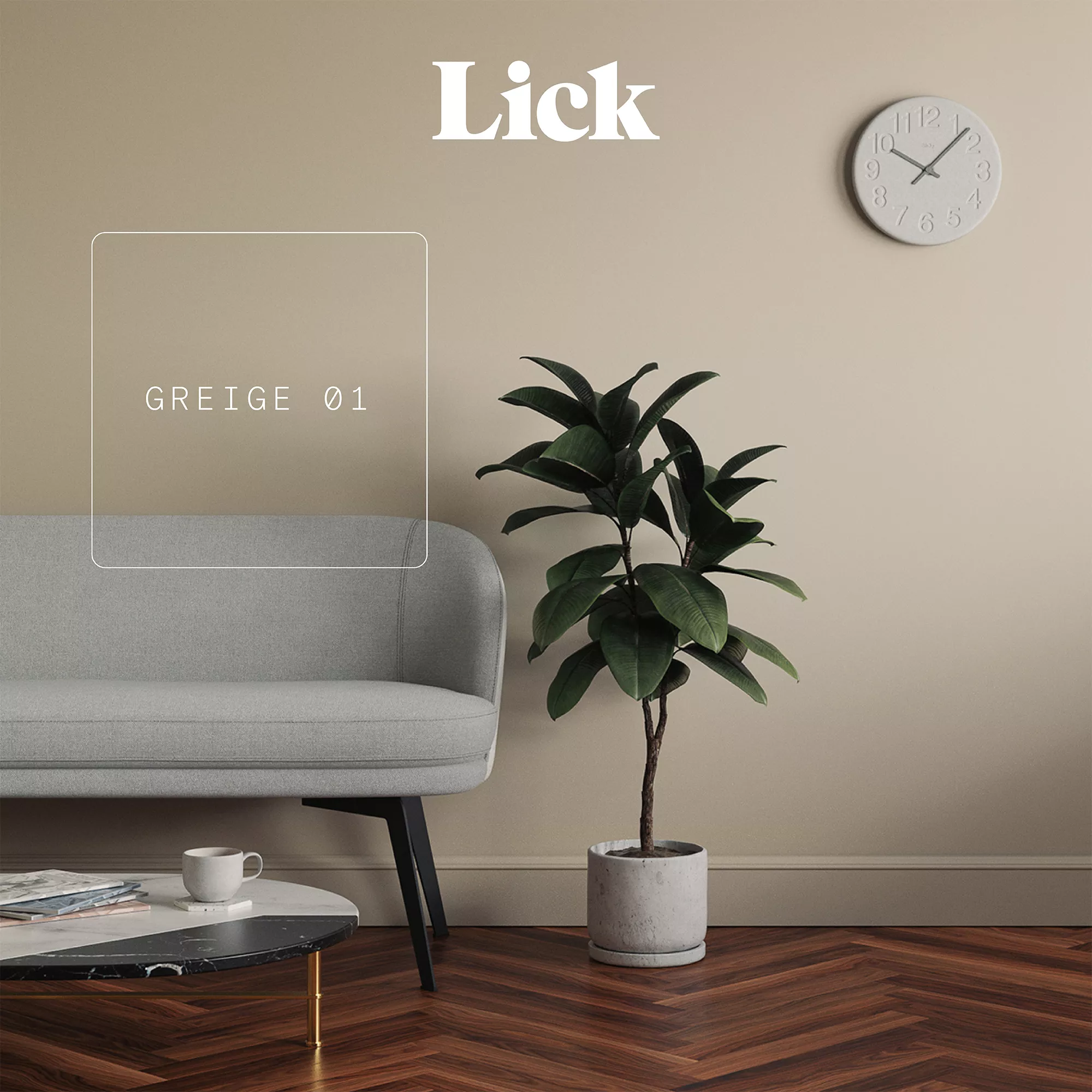 Lick Greige 01 Matt Emulsion Paint, 2.5L 6 Lick Greige 01 Matt Emulsion Paint, 2.5L - Image 4