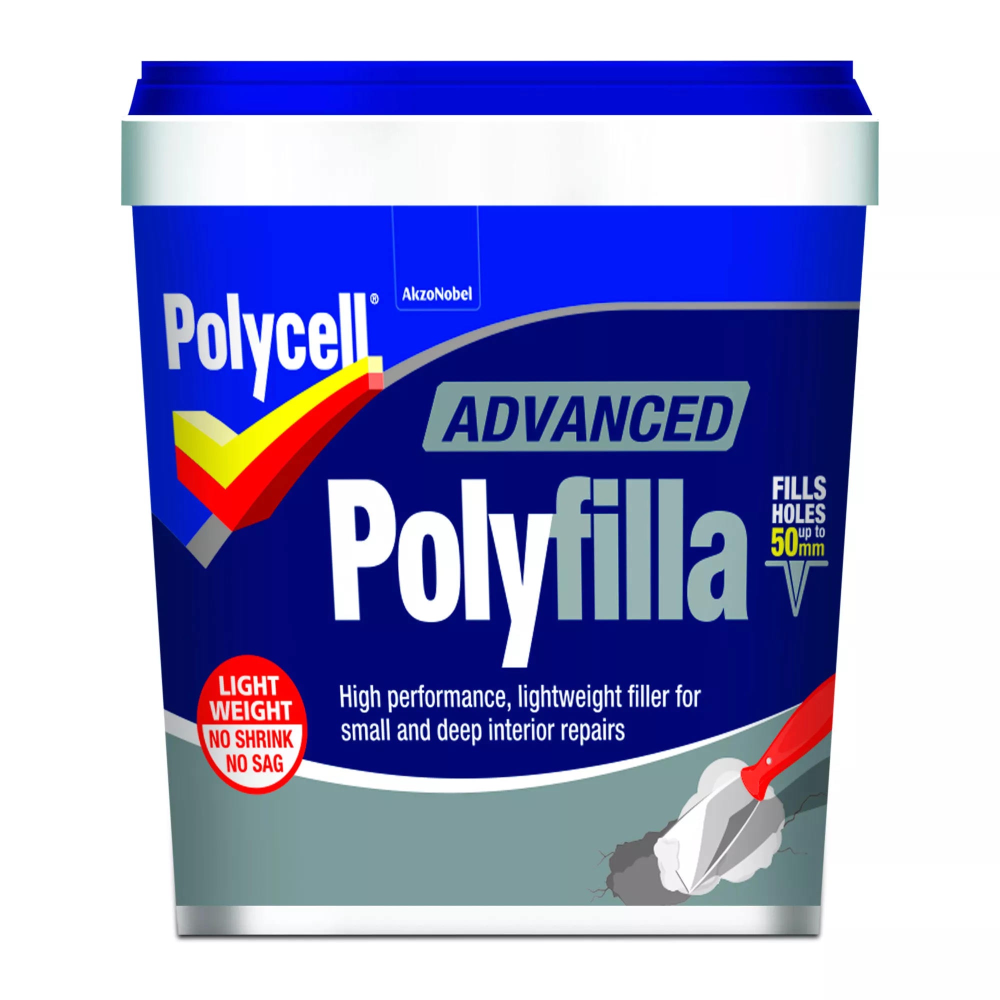 Polycell White Ready Mixed Powder Filler, 0.45kg 4 Polycell White Ready Mixed Powder Filler, 0.45kg - Image 2