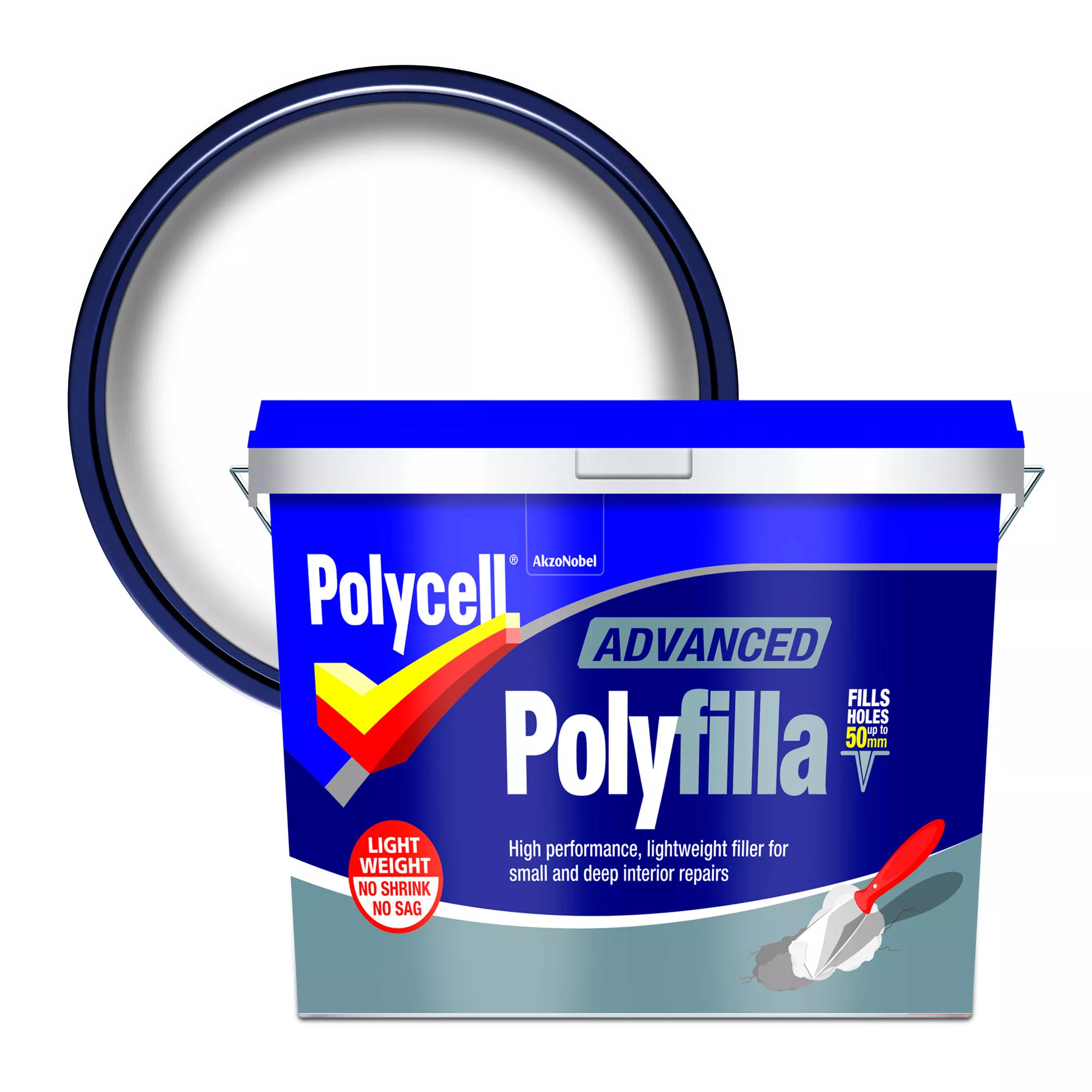 Polycell White Ready Mixed Powder Filler, 1.87kg 3 Polycell White Ready Mixed Powder Filler, 1.87kg