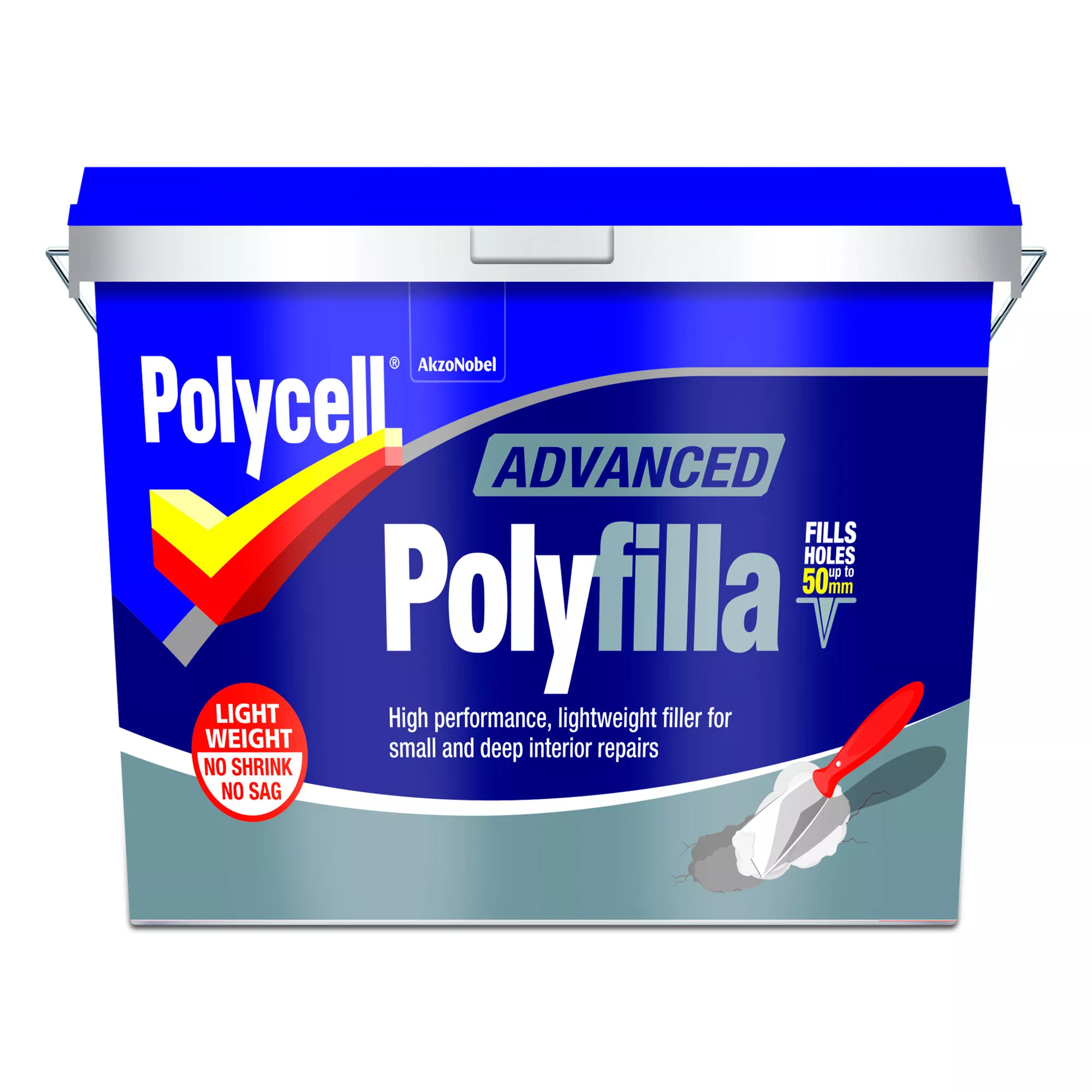 Polycell White Ready Mixed Powder Filler, 1.87kg 4 Polycell White Ready Mixed Powder Filler, 1.87kg - Image 2