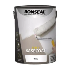 Ronseal 3-in-1 White Matt Wall & Ceiling Plasterboard Basecoat, 5L -Prime Paint Shop ronseal 3 in 1 white matt wall ceiling plasterboard basecoat 5l5010214894000 08c