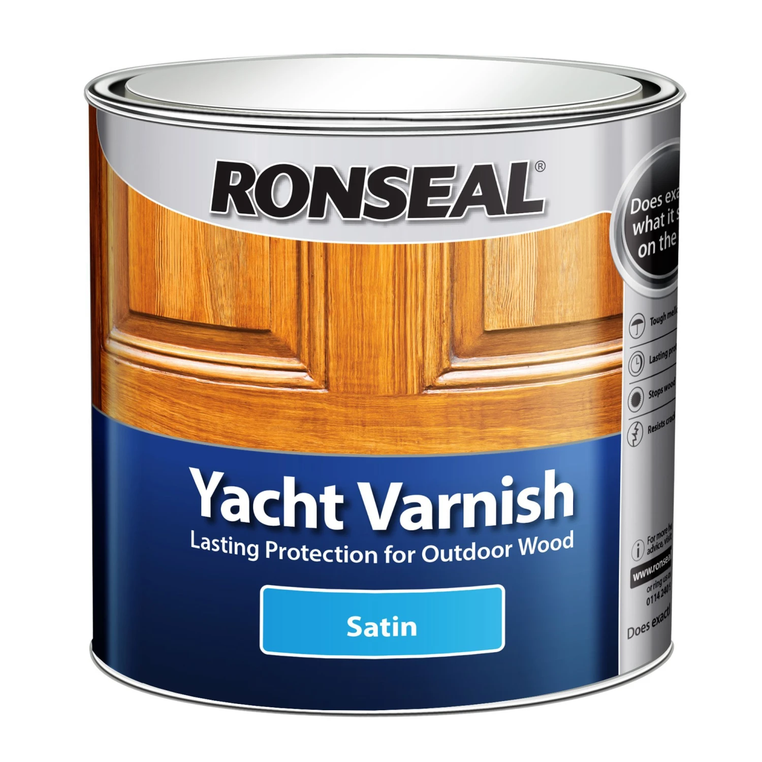 Ronseal Clear Satin Wood Varnish, 2.5L 3 Ronseal Clear Satin Wood Varnish, 2.5L