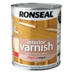 Ronseal Diamond Hard Clear Gloss Wood Varnish, 0.75L