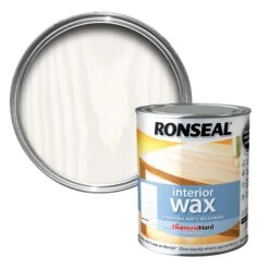 Ronseal Diamond Hard White Ash Matt Wax Wood Wax, 0.75L