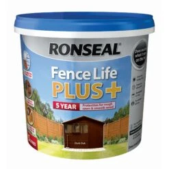 Ronseal Fence Life Plus Dark Oak Matt Fence & Shed Treatment, 5L