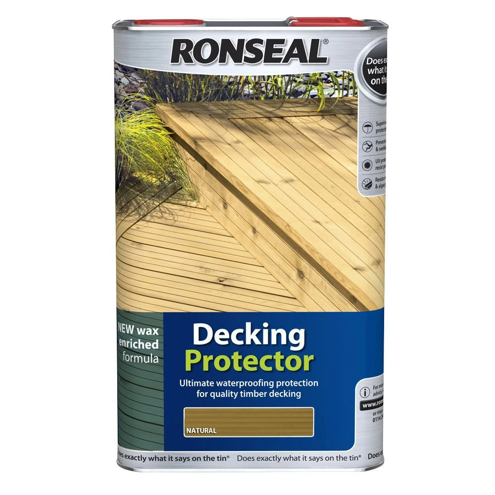 Ronseal Garden Clear Matt Decking Protector, 5L 3 Ronseal Garden Clear Matt Decking Protector, 5L