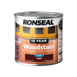 Ronseal Teak Satin Wood Stain, 250ml
