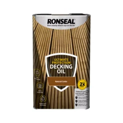 Ronseal Ultimate Natural Cedar Decking Wood Oil, 5L