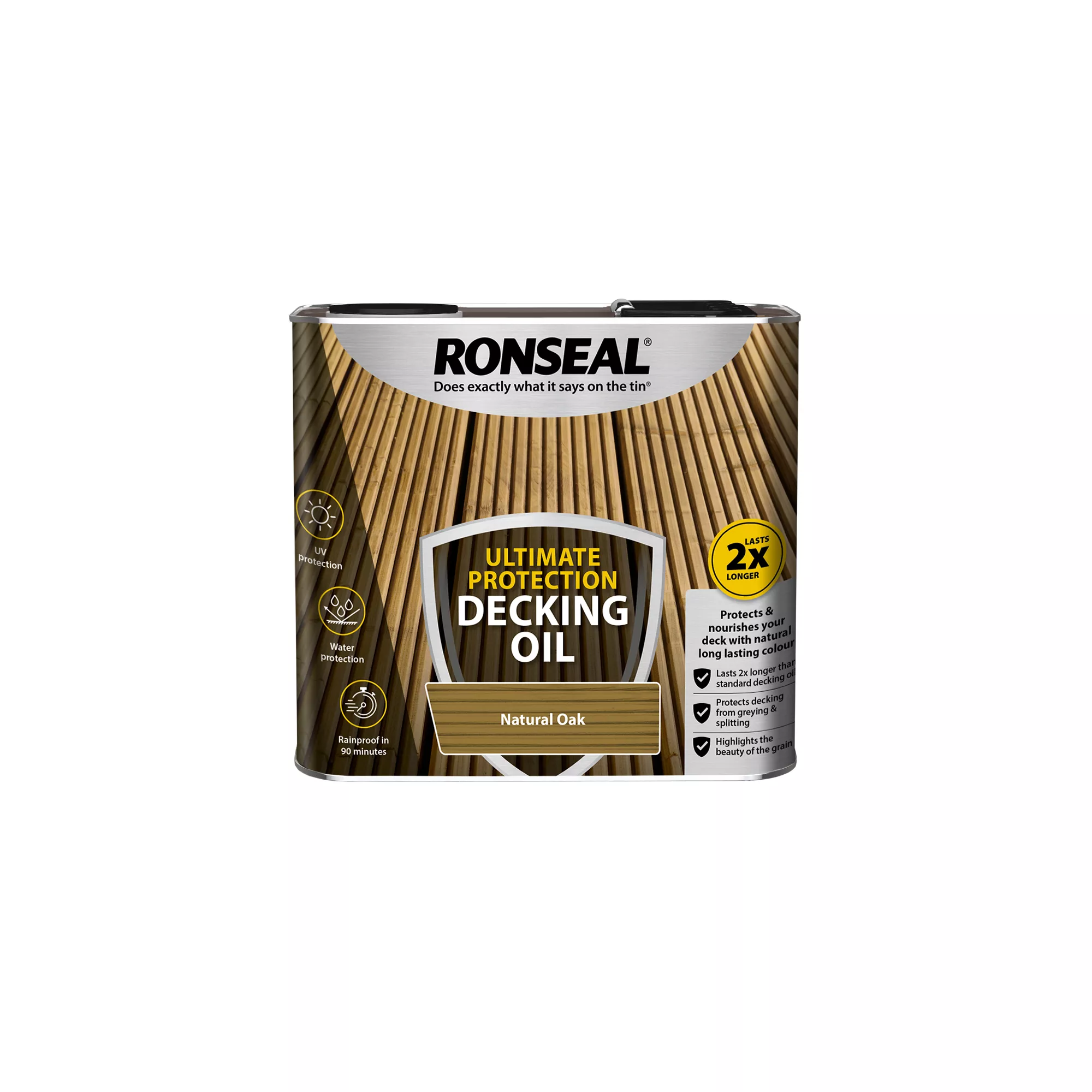 Ronseal Ultimate Natural Oak Decking Wood Oil, 2.5L 3 Ronseal Ultimate Natural Oak Decking Wood Oil, 2.5L
