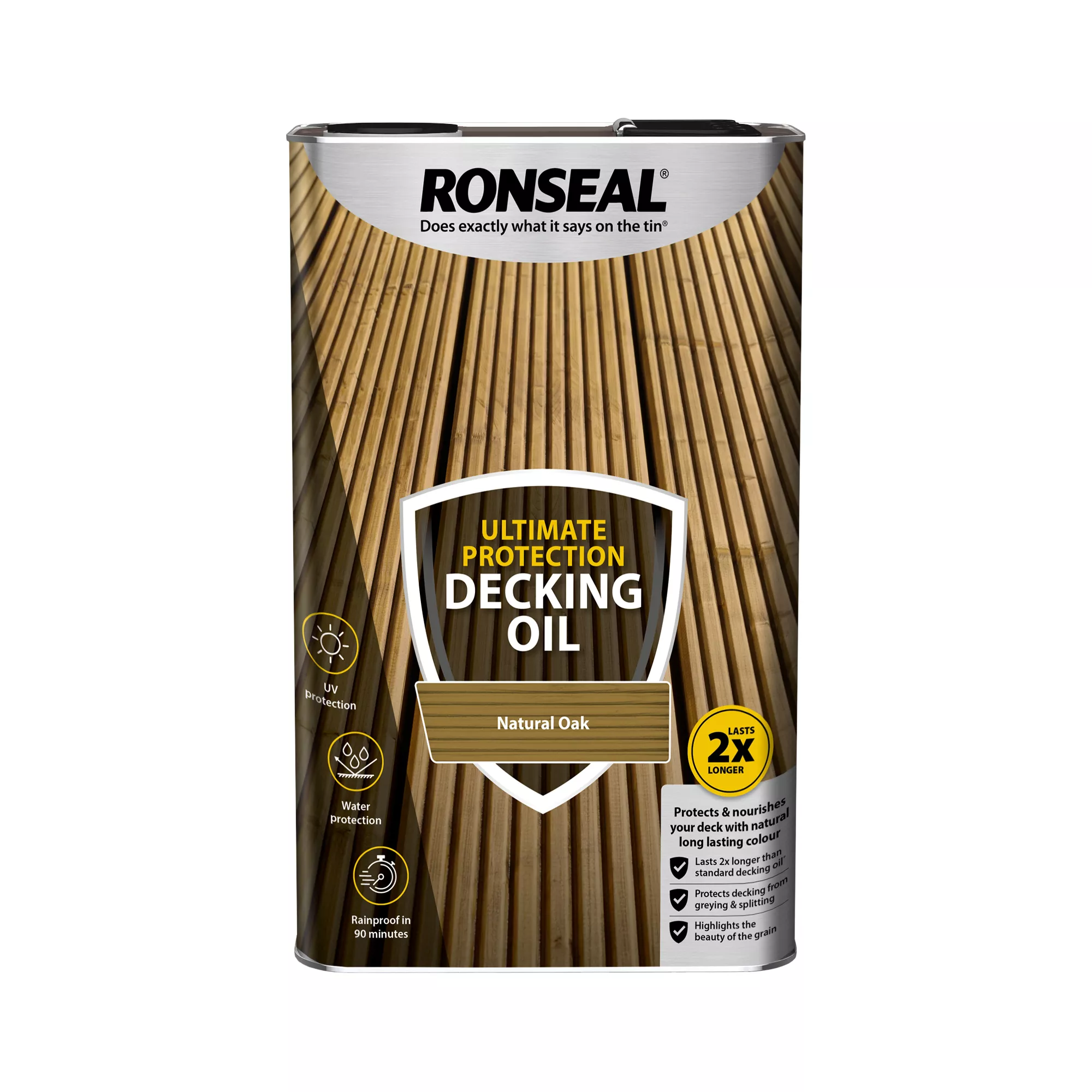 Ronseal Ultimate Natural Oak Decking Wood Oil, 5L 3 Ronseal Ultimate Natural Oak Decking Wood Oil, 5L