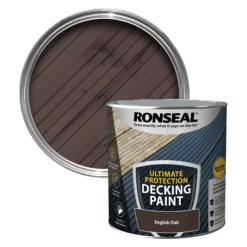 Prime Paint Shop 28 Ronseal Ultimate Protection Matt English Oak Decking Paint, 2.5L
