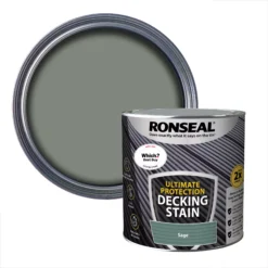 Ronseal Ultimate Protection Sage Matt Decking Wood Stain, 2.5L