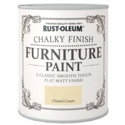 Rust-Oleum Clotted Cream Flat Matt Furniture Paint, 2.5L -Prime Paint Shop rust oleum clotted cream flat matt furniture paint 2 5l5013296034067 08c bq