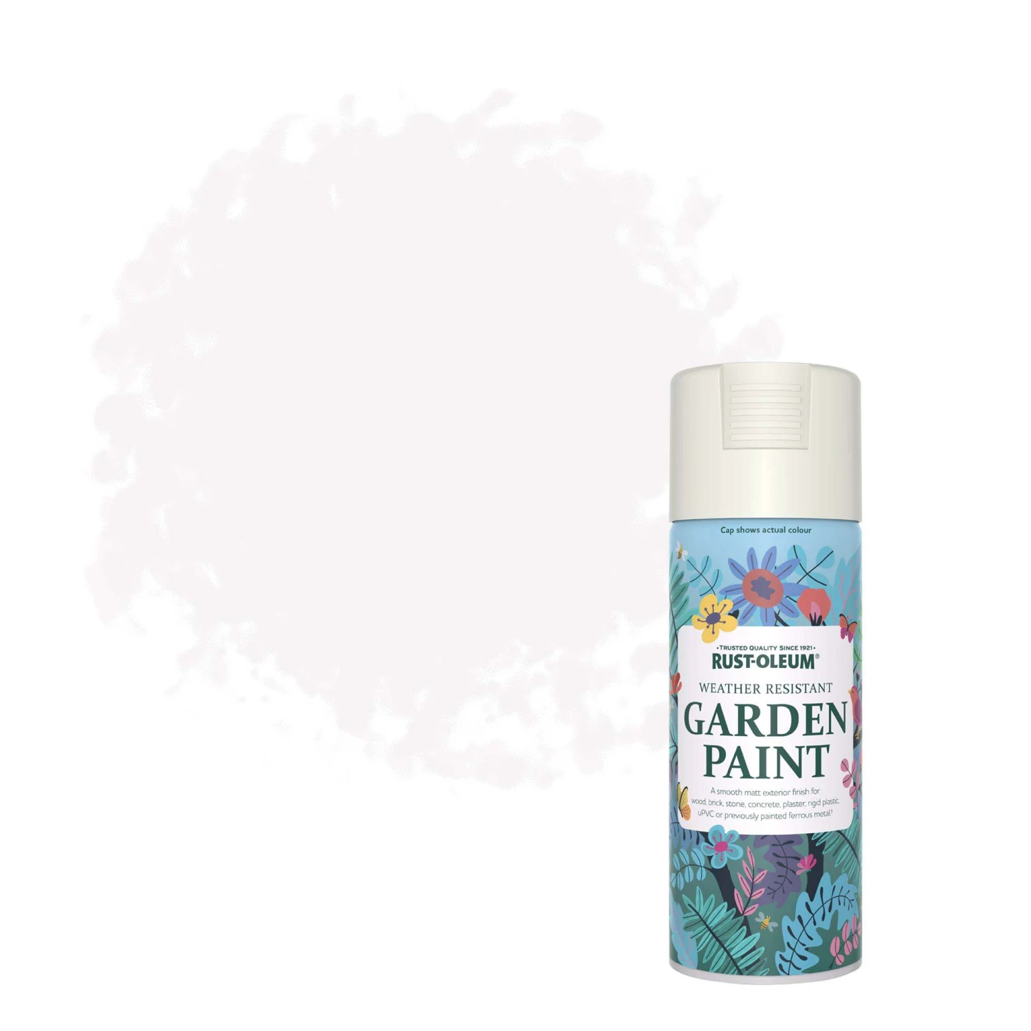 Rust-Oleum Garden Paint Chalk White Matt Multi-surface Garden Paint, 400ml Spray Can 3 Rust-Oleum Garden Paint Chalk White Matt Multi-surface Garden Paint, 400ml Spray Can