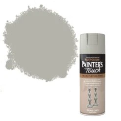 Rust-Oleum Painter's Touch Stone Grey Satinwood Multi-surface Decorative Spray Paint, 400ml