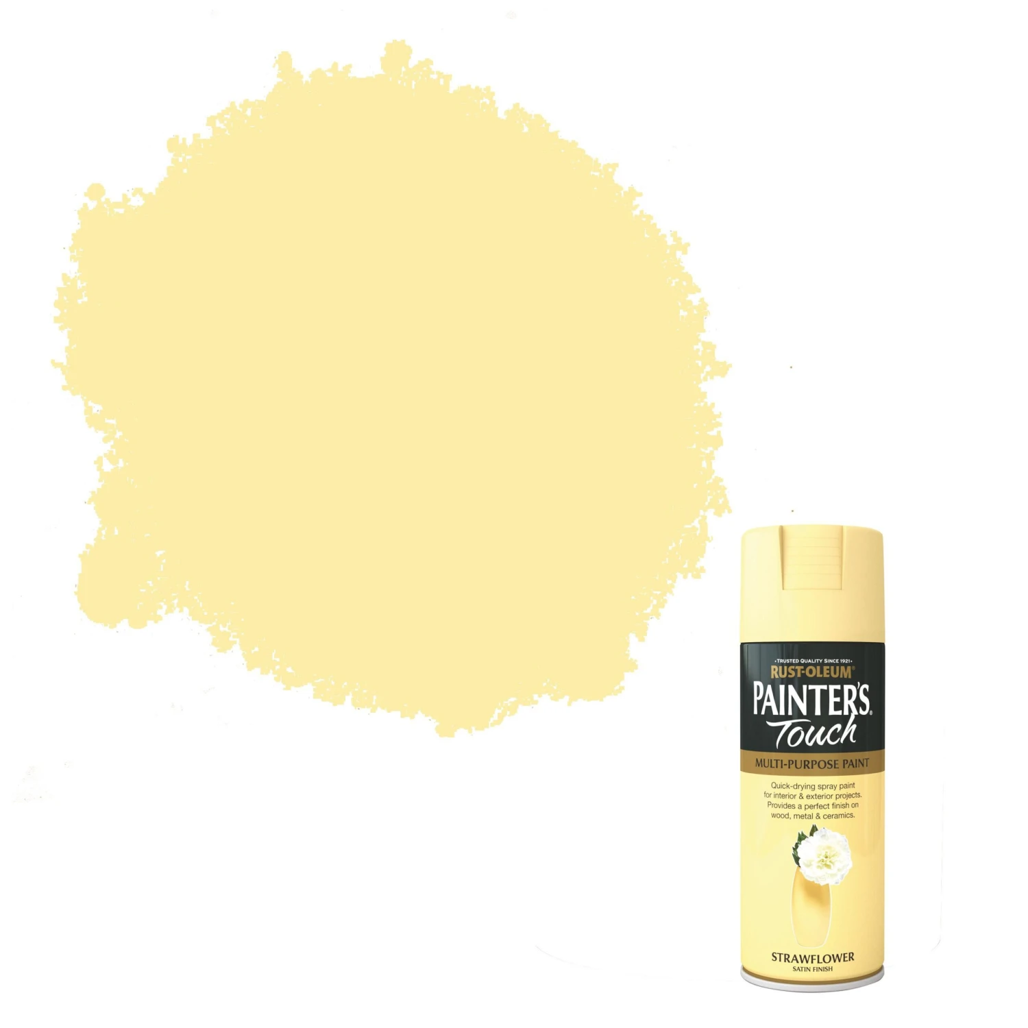 Rust-Oleum Painter's Touch Strawflower Satinwood Multi-surface Decorative Spray Paint, 400ml 3 Rust-Oleum Painter's Touch Strawflower Satinwood Multi-surface Decorative Spray Paint, 400ml