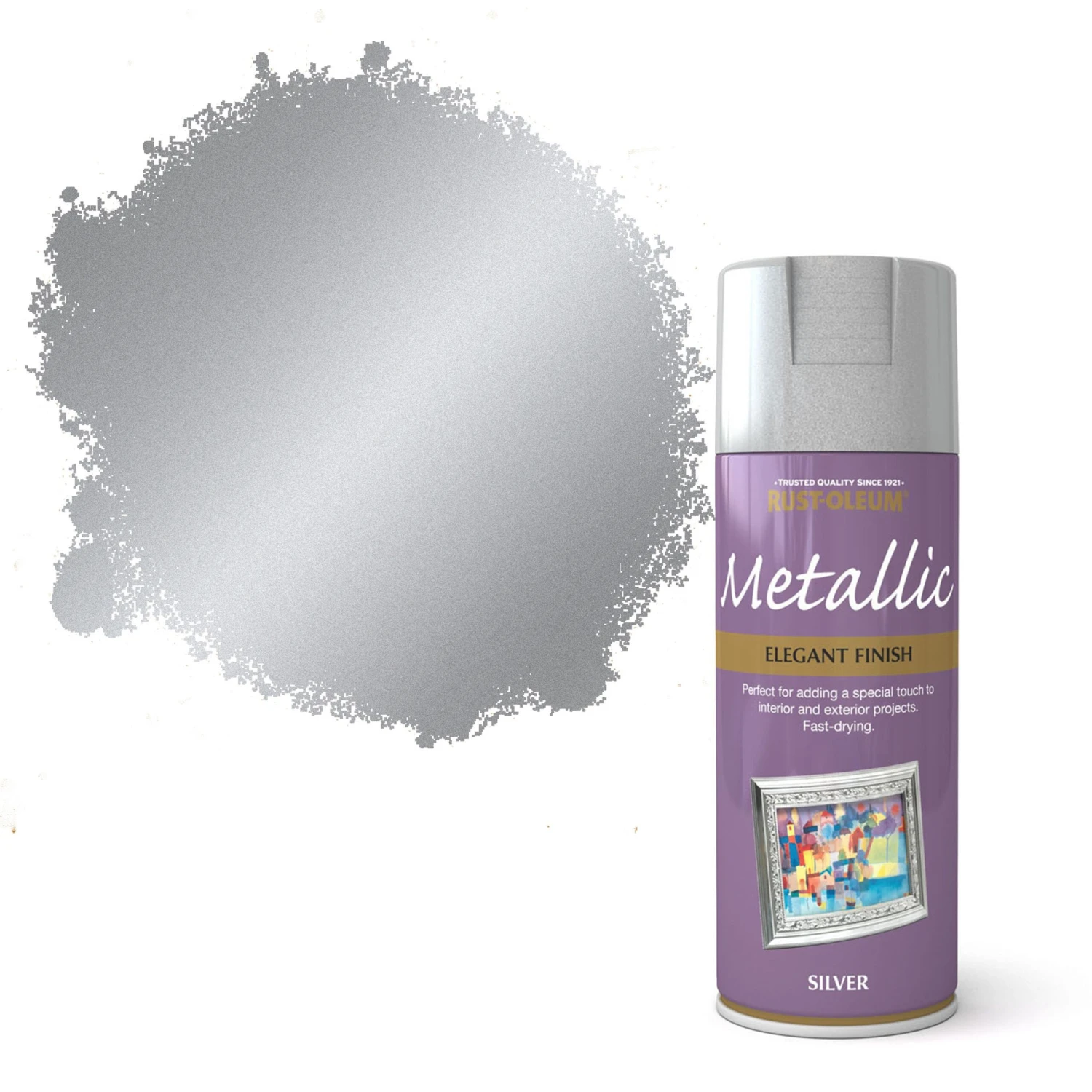 Rust-Oleum Silver Effect Multi-surface Spray Paint, 400ml 3 Rust-Oleum Silver Effect Multi-surface Spray Paint, 400ml