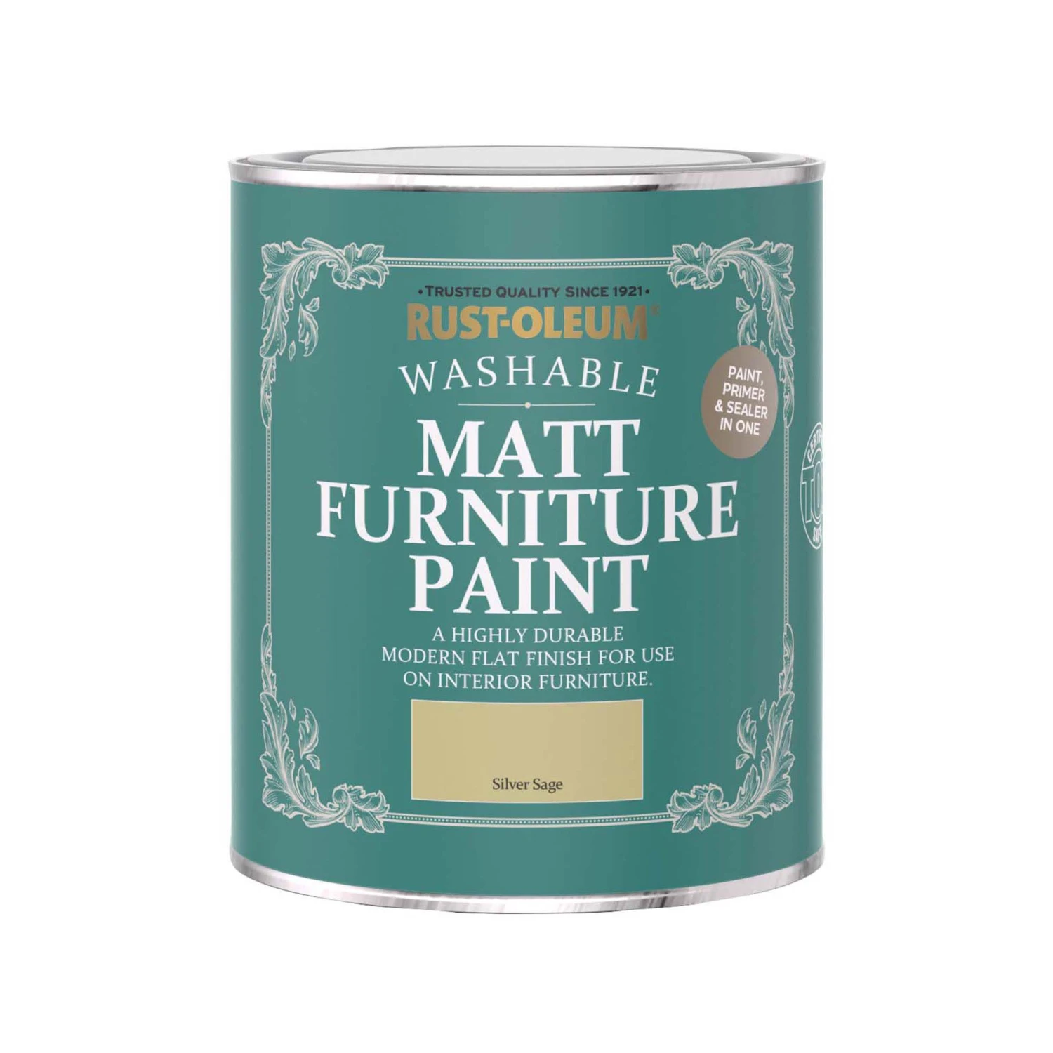 Rust-Oleum Silver Sage Matt Furniture Paint, 750ml 5 Rust-Oleum Silver Sage Matt Furniture Paint, 750ml - Image 3