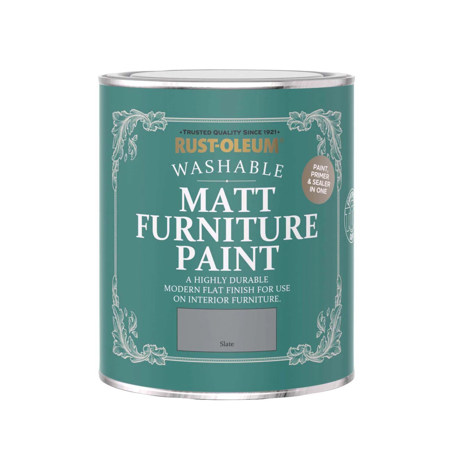 Rust-Oleum Slate Matt Furniture Paint, 750ml 4 Rust-Oleum Slate Matt Furniture Paint, 750ml - Image 2