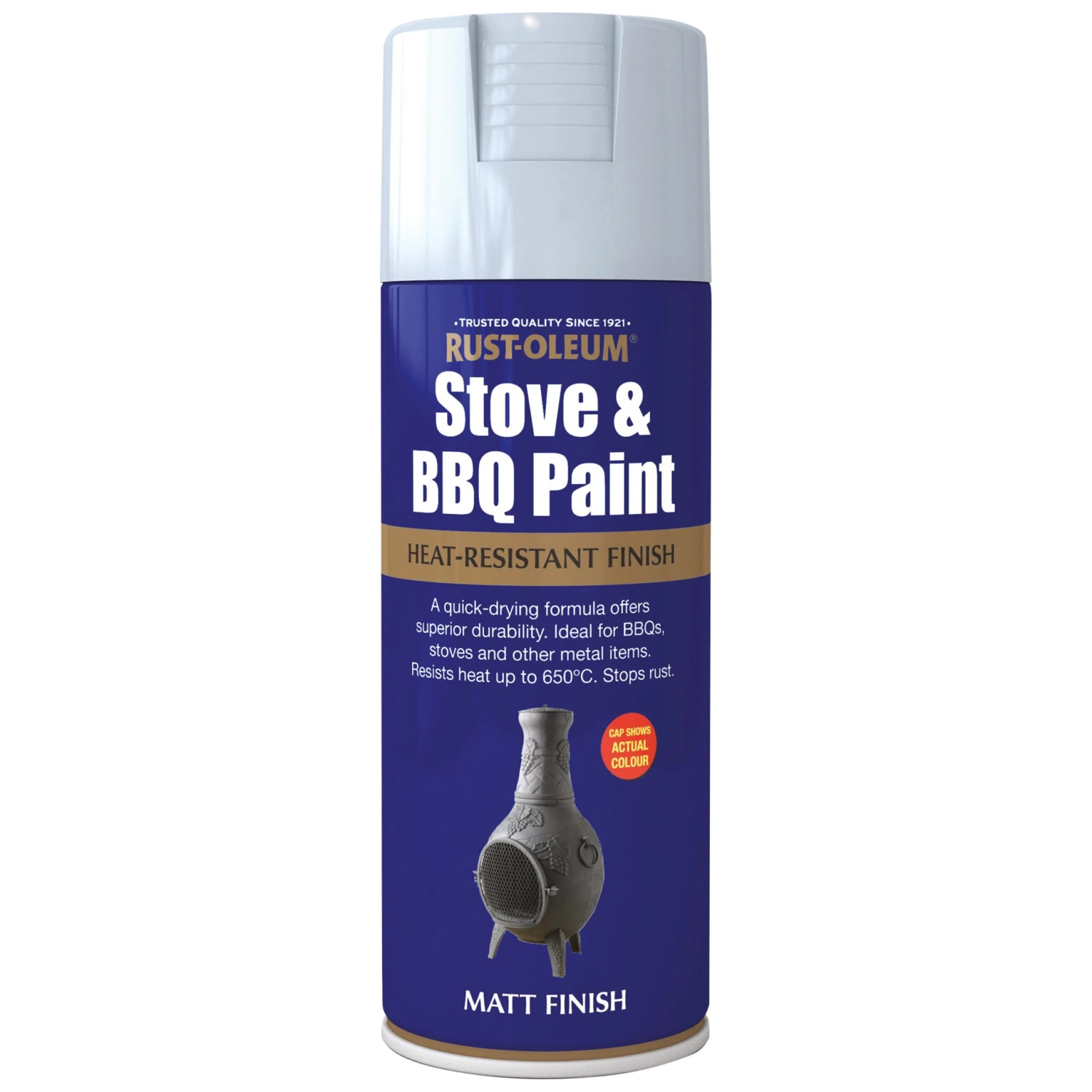 Rust-Oleum Stove & Bbq Matt Silver Effect Multi-surface Spray Paint, 400ml 4 Rust-Oleum Stove & Bbq Matt Silver Effect Multi-surface Spray Paint, 400ml - Image 2