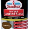 Sandtex Brown Gloss Exterior Metal & Wood Paint, 750ml -Prime Paint Shop sandtex brown gloss exterior metal wood paint 750ml5010131460395 08c bq