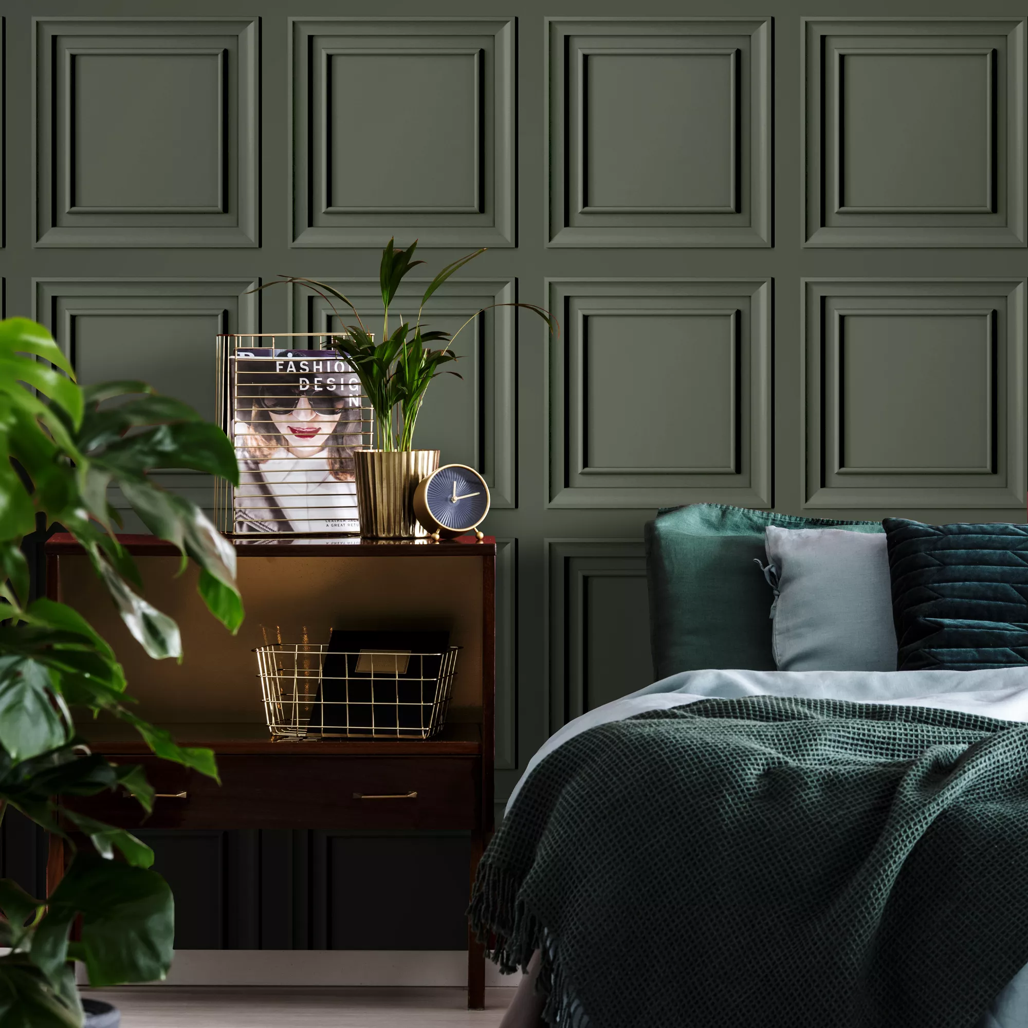 Superfresco Easy Khaki Panel Wood Effect Smooth Wallpaper 6 Superfresco Easy Khaki Panel Wood Effect Smooth Wallpaper - Image 4