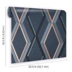 Superfresco Easy Prestige Navy Geometric Metallic Effect Smooth Wallpaper -Prime Paint Shop superfresco easy prestige navy geometric metallic effect smooth wallpaper5011583418194 01t BQ