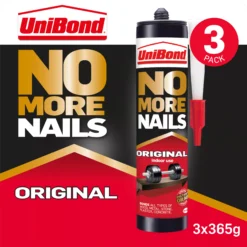 UniBond No More Nails Original White Grab Adhesive 280ml, Pack Of 3 -Prime Paint Shop unibond no more nails original white grab adhesive 280ml pack of 35010383313043 12c bq