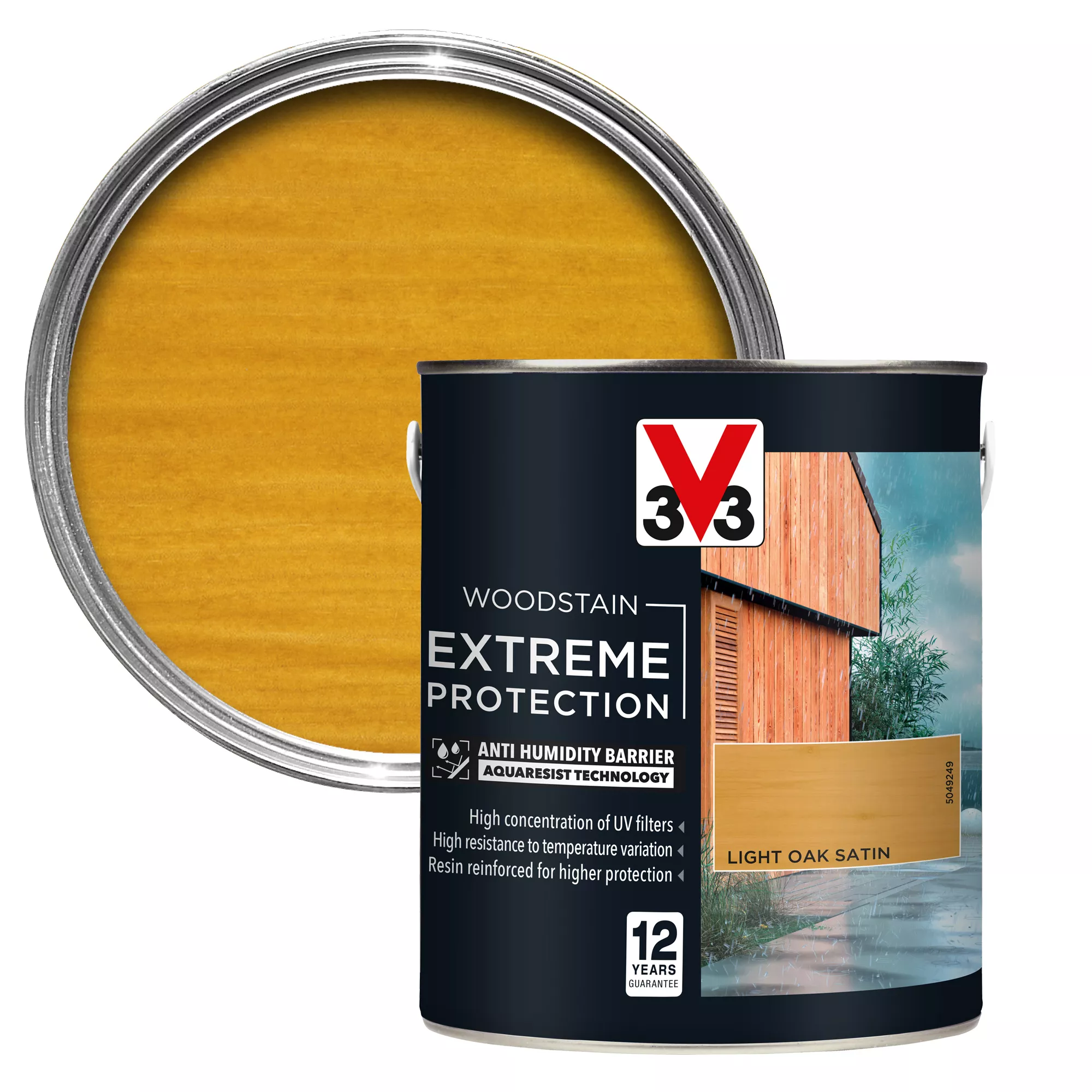 V33 Extreme Protection Light Oak Satin Wood Stain, 2.5L 3 V33 Extreme Protection Light Oak Satin Wood Stain, 2.5L