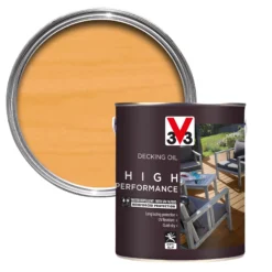 V33 High Performance Clear UV Resistant Decking Wood Oil, 5L -Prime Paint Shop v33 high performance clear uv resistant decking wood oil 5l3153895163057 08c bq