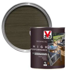 V33 High Performance Grey UV Resistant Decking Wood Oil, 5L -Prime Paint Shop v33 high performance grey uv resistant decking wood oil 5l3153895164436 08c bq
