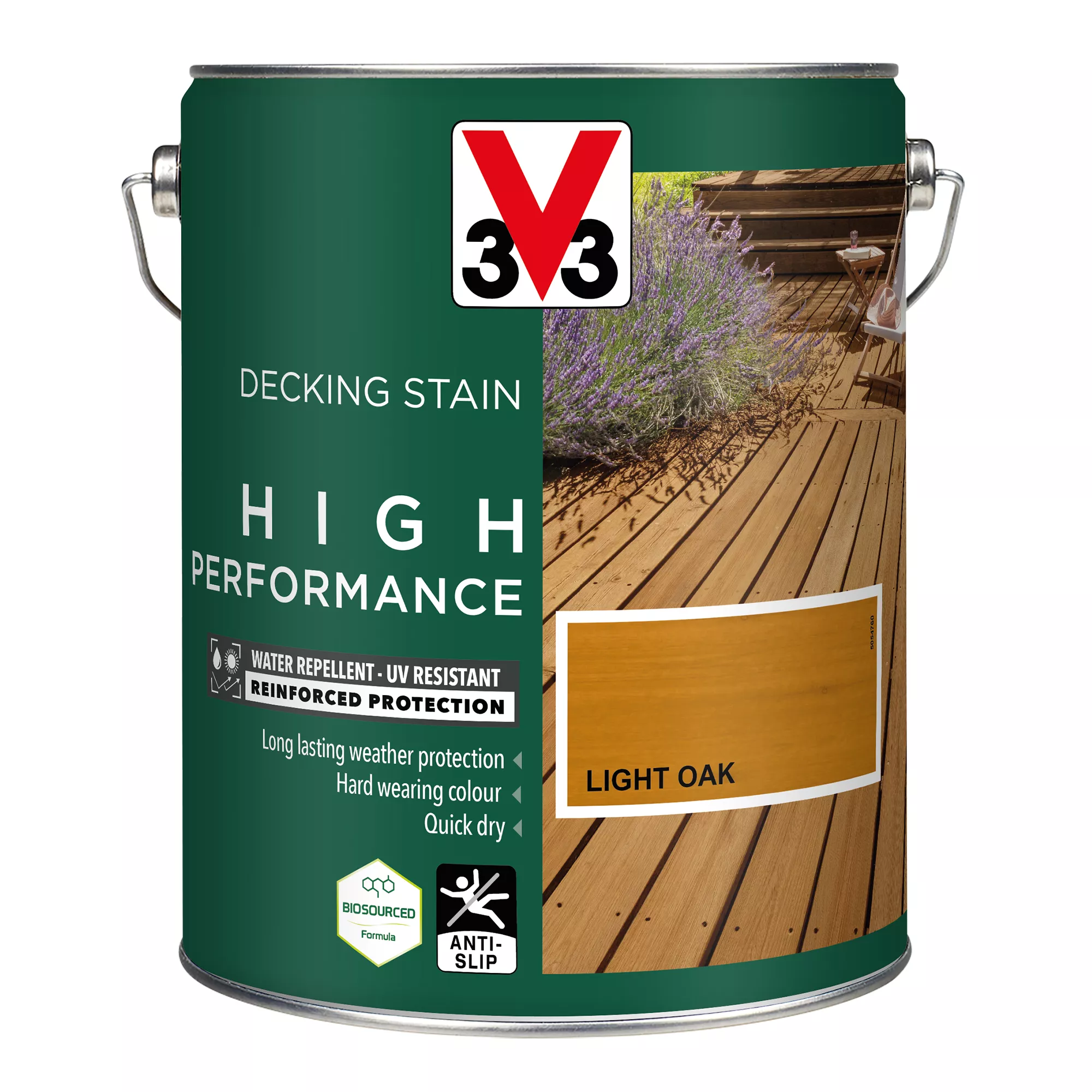 V33 High Performance Light Oak Satin Quick Dry Decking Stain, 5L 4 V33 High Performance Light Oak Satin Quick Dry Decking Stain, 5L - Image 2