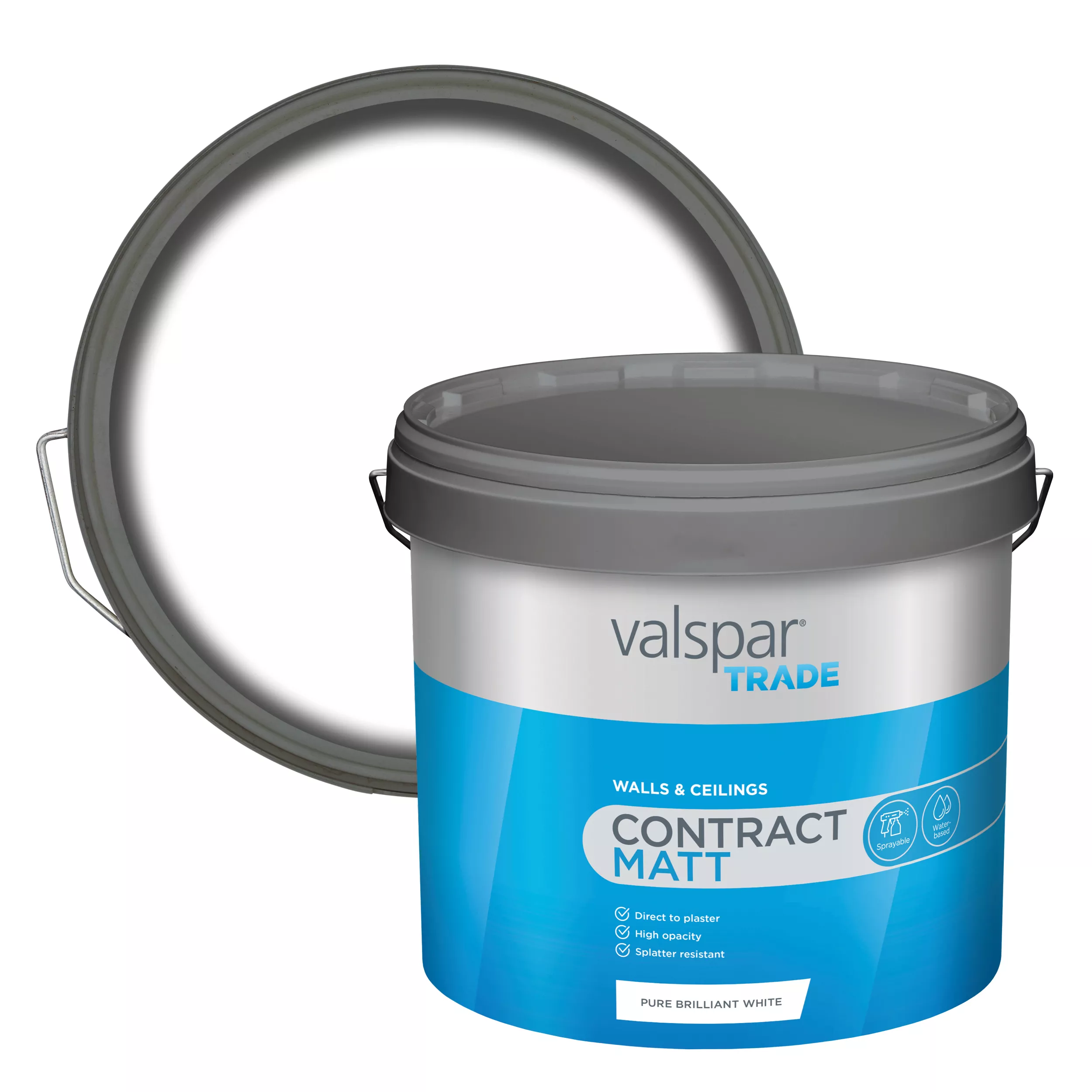 Valspar Trade Contract White Matt Emulsion Paint, 12L 3 Valspar Trade Contract White Matt Emulsion Paint, 12L