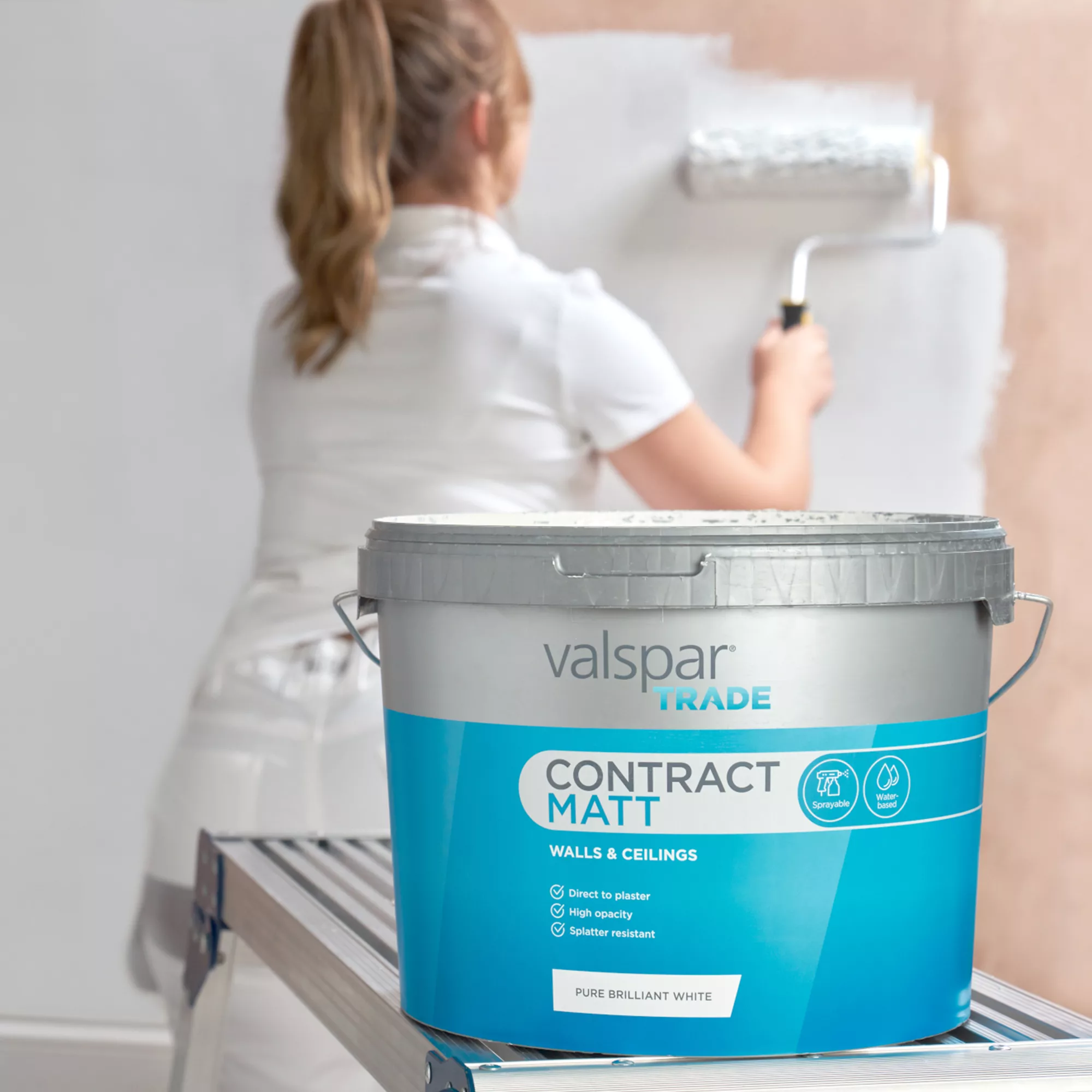 Valspar Trade Contract White Matt Emulsion Paint, 12L 6 Valspar Trade Contract White Matt Emulsion Paint, 12L - Image 4