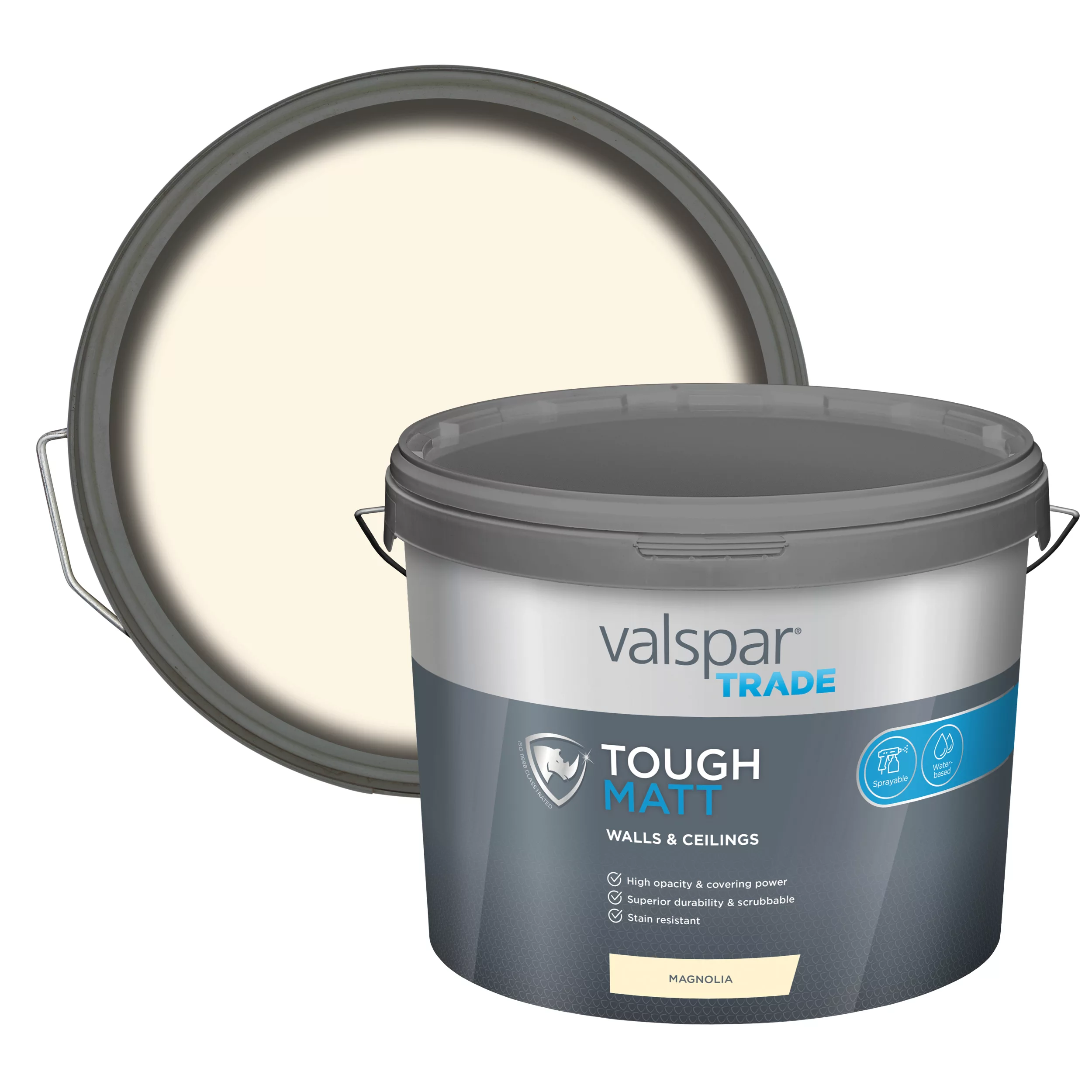 Valspar Trade Tough Magnolia Matt Emulsion Paint, 10L 2 Valspar Trade Tough Magnolia Matt Emulsion Paint, 10L