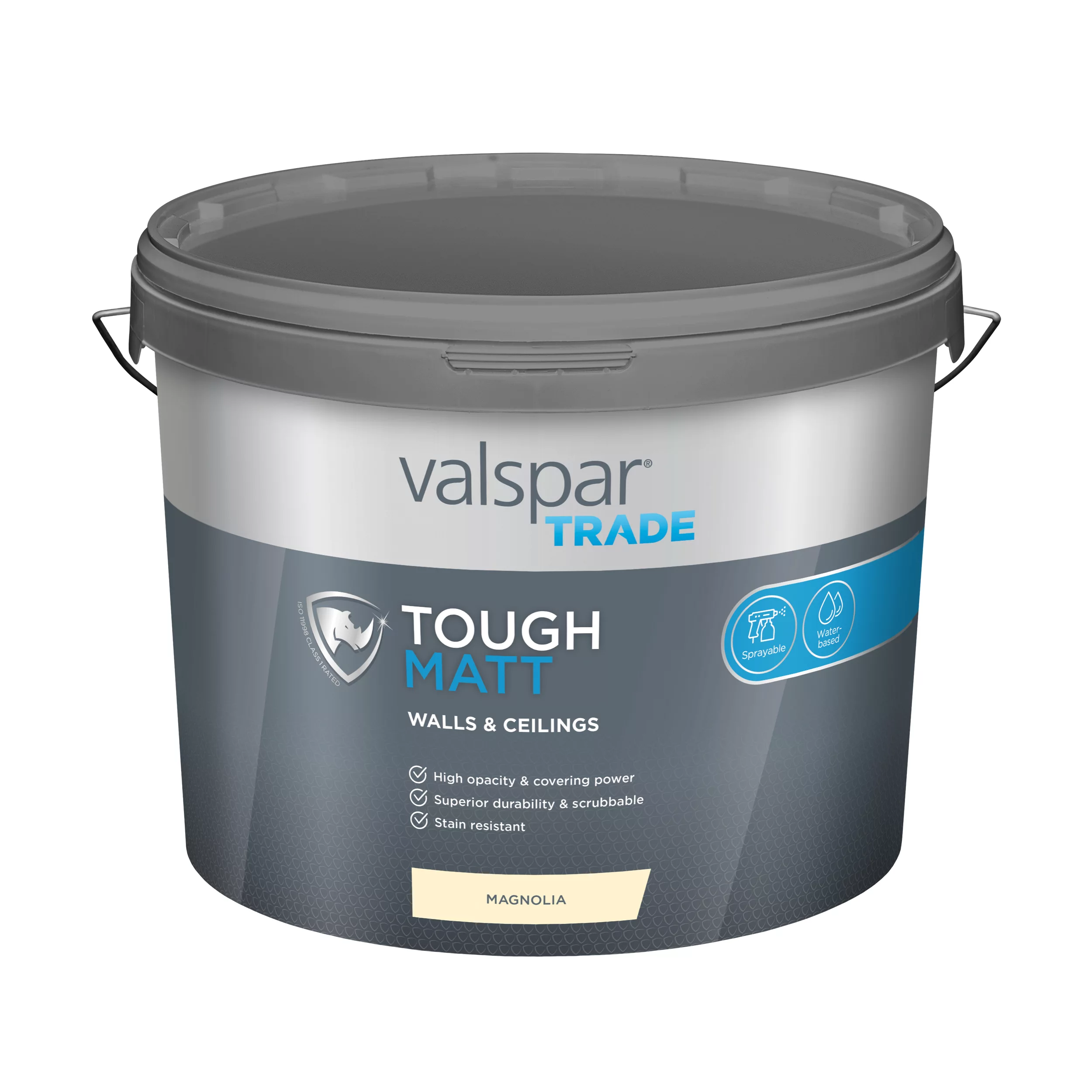 Valspar Trade Tough Magnolia Matt Emulsion Paint, 10L 3 Valspar Trade Tough Magnolia Matt Emulsion Paint, 10L - Image 2