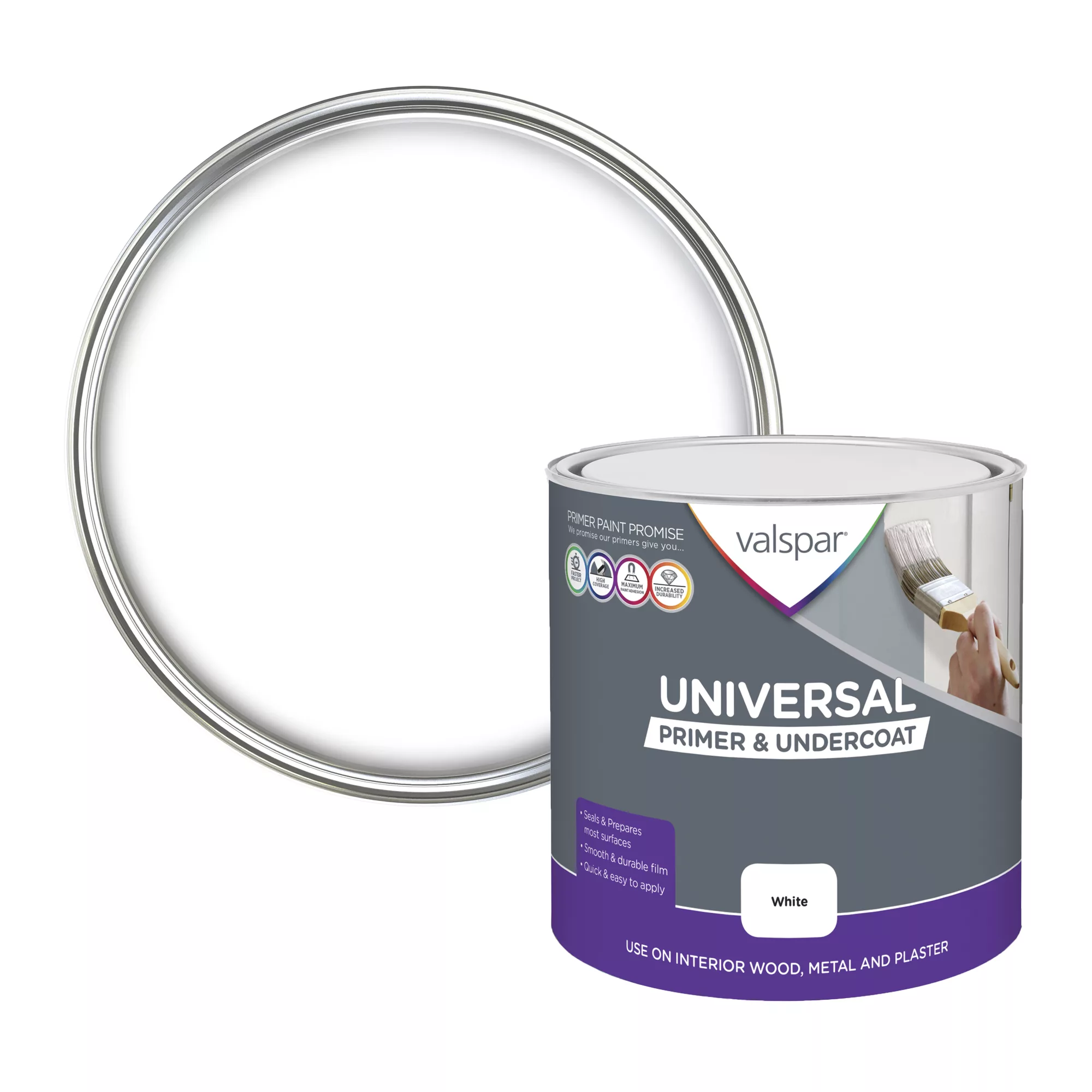 Valspar Universal White Primer & Undercoat, 2.5L 3 Valspar Universal White Primer & Undercoat, 2.5L